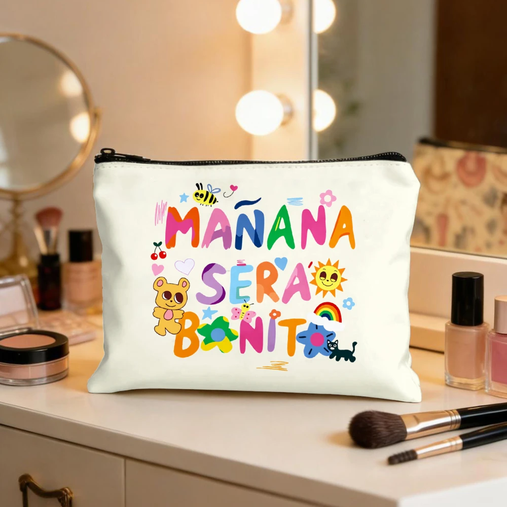 Tomorrow Will Be Beautiful Makeup Bags for Girls Cosmetic Pouch Toiletry Bag Pencil Case Travel Storage