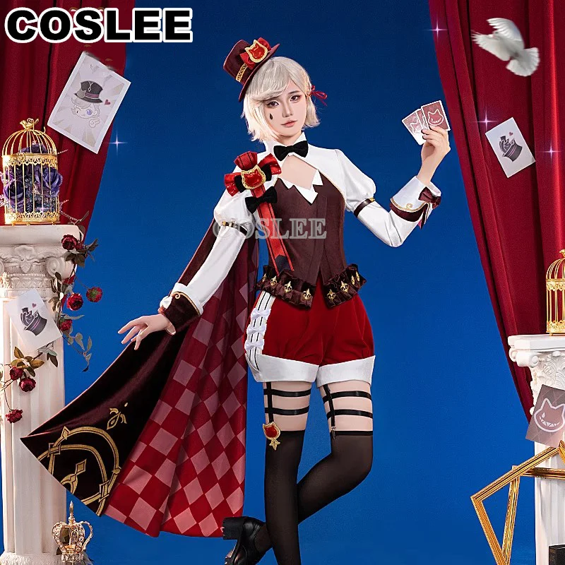 

COSLEE Lyney Cosplay Costume Genshin Impact Game Suit Magic Night Fashion Dress Uniform Halloween Carnival Party Outfit Women Ne