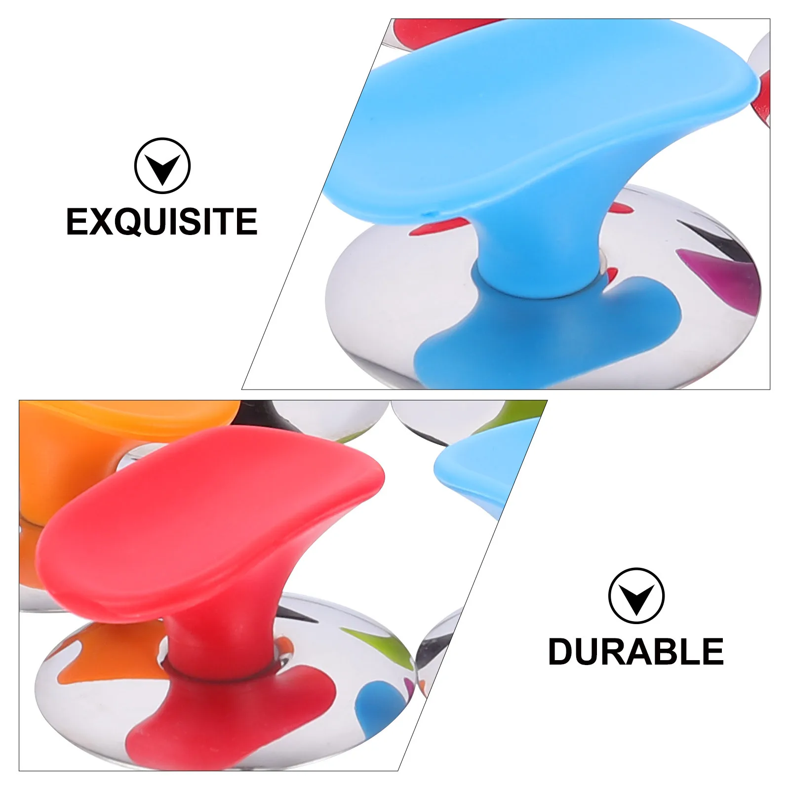 

6pcs Silicone Lid Knob Replacement Handles Heat-Resistant Grip For Cookware Pans Pots Steamer Soup Milk Pan Cover Pot Cover