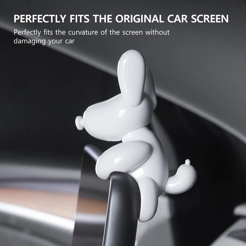 NovaAcc Adorable Dog Dashboard Decoration Car Central Control Screen for Tesla Model Y 3 2021-2024 Interior Accessories