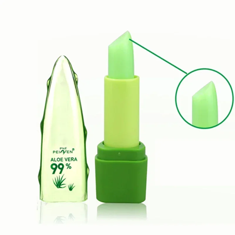 99% Aloe Vera Lippenstift Farbwechsel Lippen balsam dauerhafte feuchtigkeit spendende feuchtigkeit spendende wasserdichte Temperatur änderung Lippen balsam Make-up