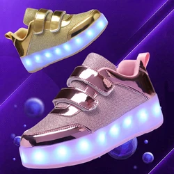 Girls' roller skates Fashion outdoor multi-functional sports shoes with lights four-wheeled roller skates