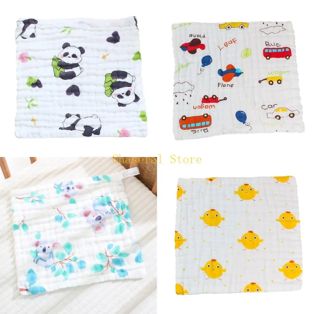 E7CE Soft Cotton Baby Bib Burping Cloth 6-Layer For Newborns Gentle On Sensitive Skin Comfortable Design