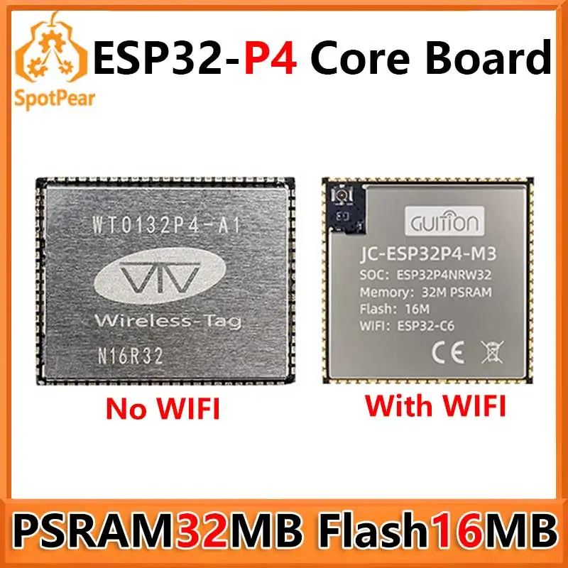 ESP32-P4 Core Board 32MB PSRAM 16MB Flash, Onboard ESP32-C6 Development Board