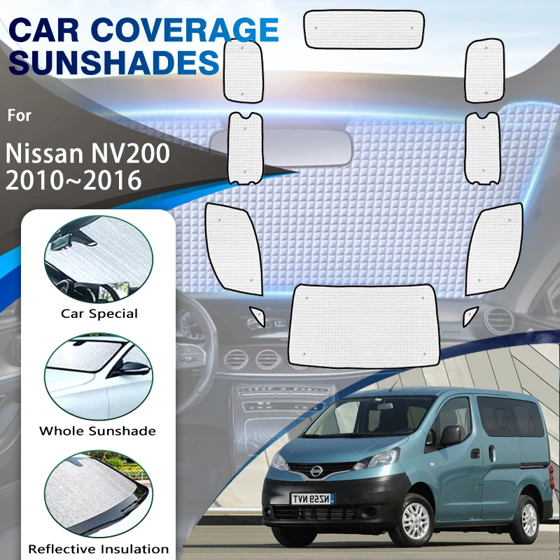 

Солнцезащитные очки с полным покрытием для Nissan NV200 Evalia Vanette Chevrolet City Express 2010 ~ 2016, солнцезащитный козырек, ветрозащитные стекла, автомобильные аксессуары