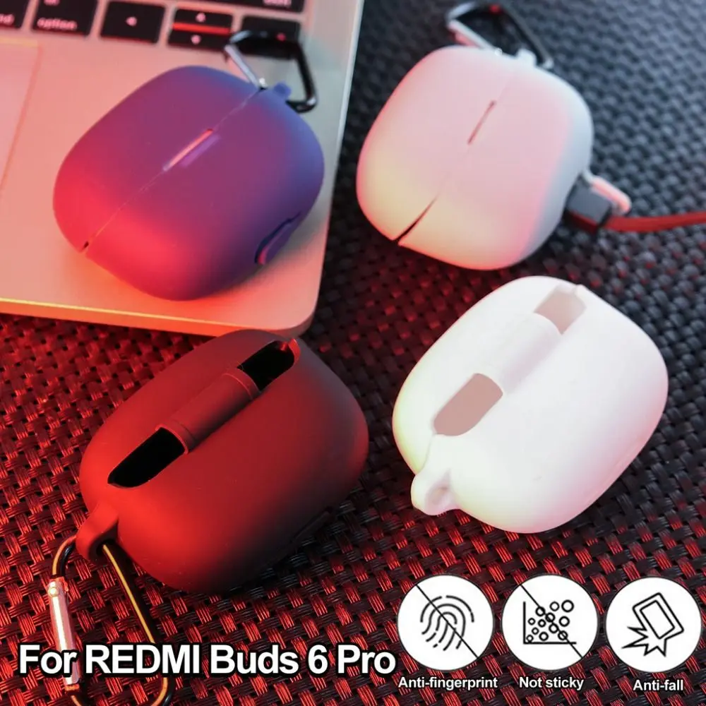 

Мягкий силиконовый защитный чехол, противоударный, с крючком, защита от царапин, чехол для Redmi Buds 6 Pro, аксессуары для наушников
