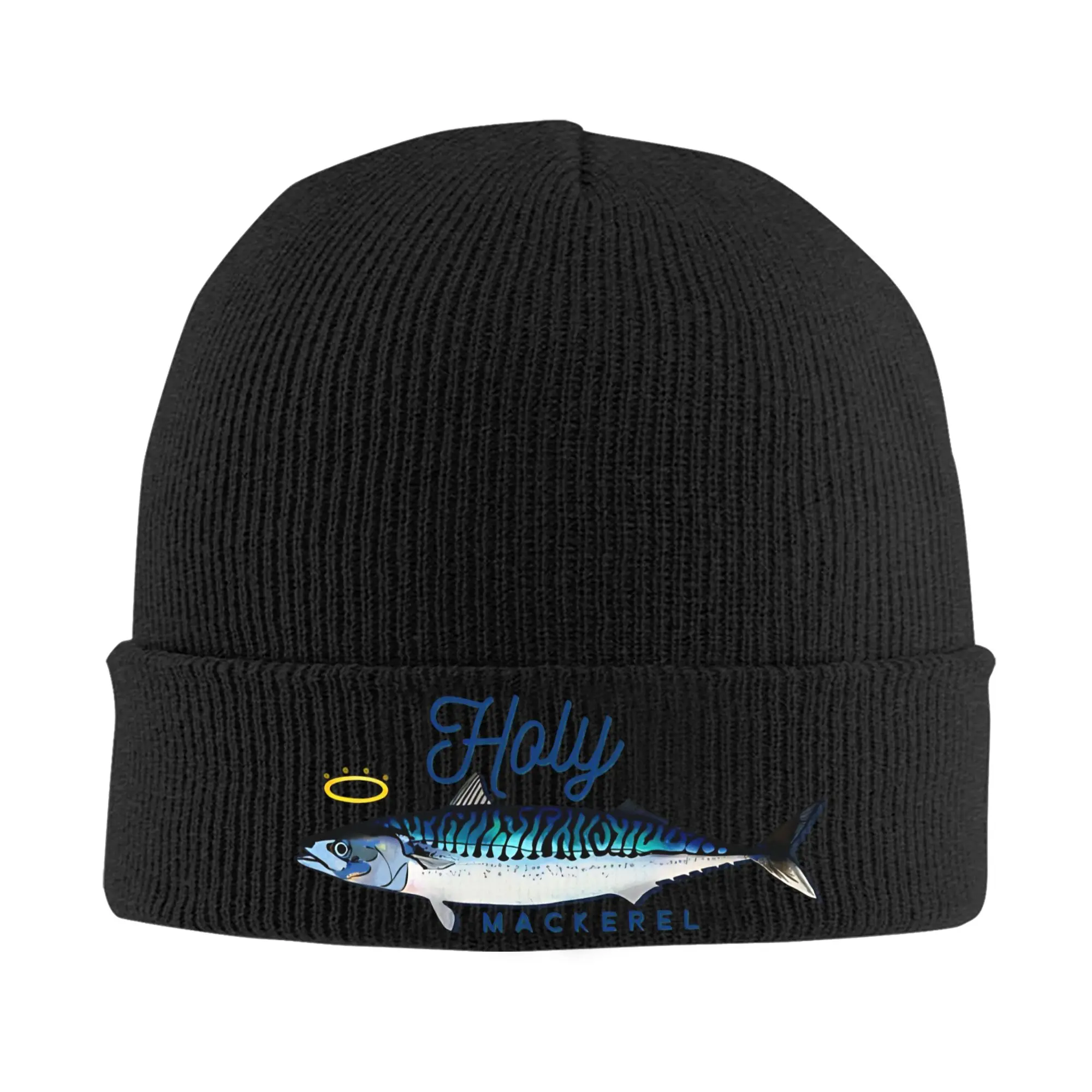 Holy Mackerel Shimmering  Beanie Hats Atlantic Mackerel Knitting Hat Men Women Unisex Hip Hop Head Wrap Caps Autumn Bonnet Hats