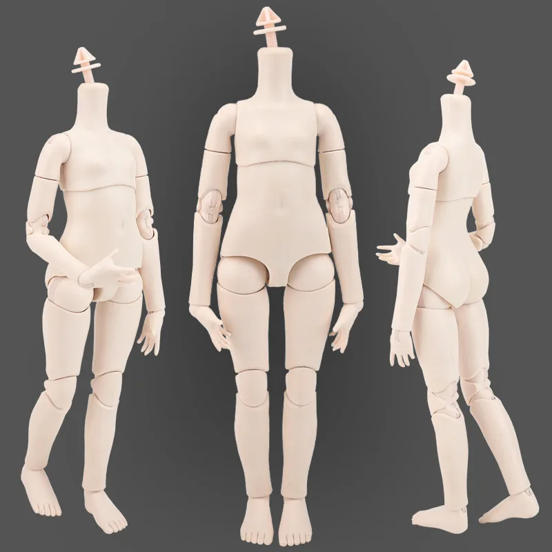 New Arrived 1/6 Doll's Body for 30cm Bjd MJD Doll White Skin 22 Joint Head Cap Detachable Body Diy Girl Toys Doll Accessories