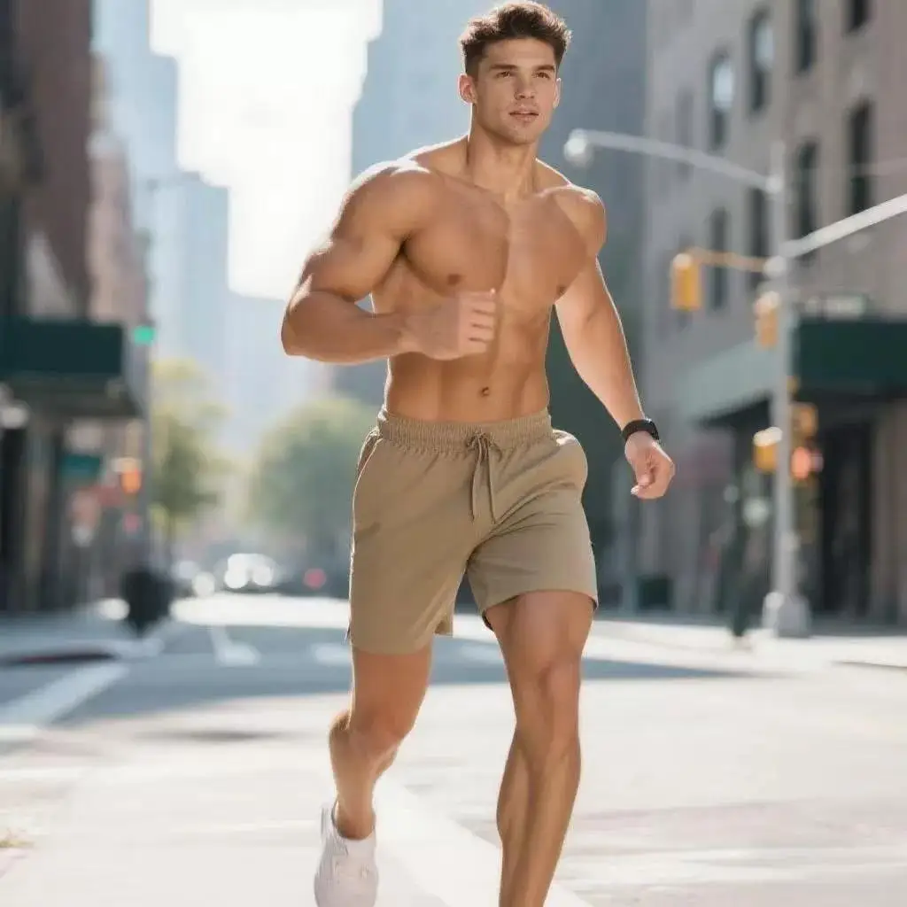 

Летние универсальные шорты для спорта и отдыха 3/4 для мужчин, эластичные шорты 3/4 для бега и фитнеса для дома, тонкие шорты 4/4, модные