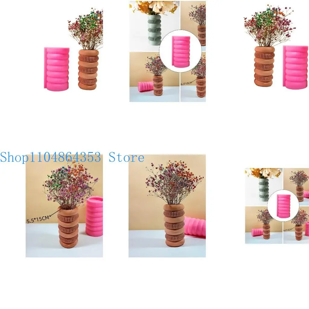 

652f Персонализированные цветочные композиции формируйте гибкую силиконовую плесень цветов для тонких кругов. Создание вазы в