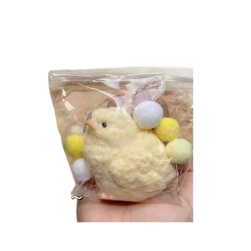 Descomprimir el pollito, pellizco la música, exprimir la explosión del juguete de descompresión del pollito de peluche elástico Q