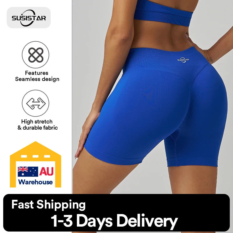 

SUSISTAR Women Workout Gym Impact Shorts Hidden Scrunch Butt Lifting 3.6"/4.5"/6" Seamless Shorts