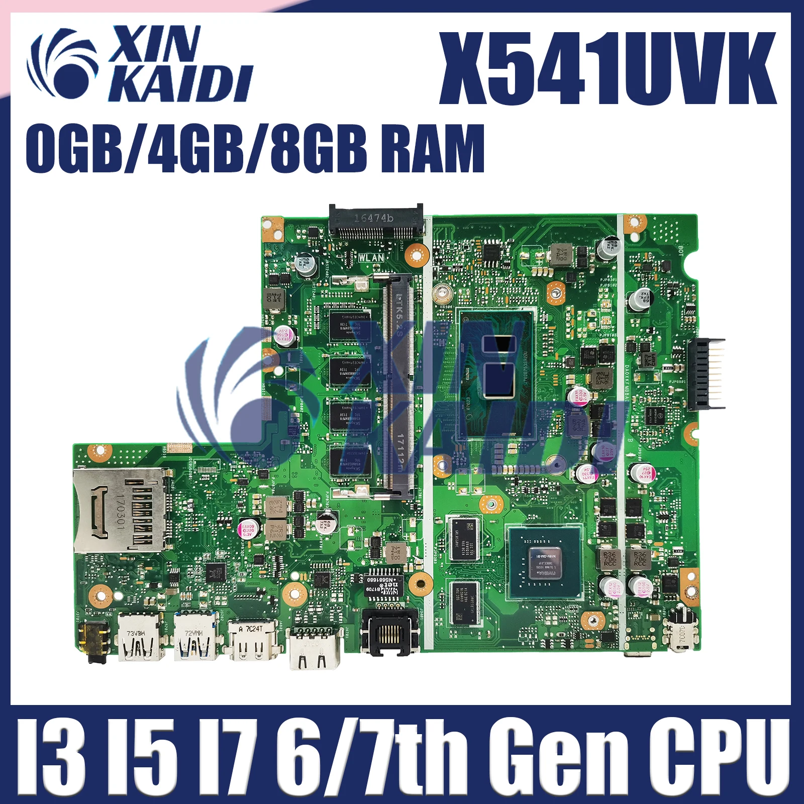 X541UV Laptop Motherboard For ASUS X541UJ X541UVK X541U F541U A541U Mainboard I3 I5 I7 CPU GT920M 4GB/8GB RAM