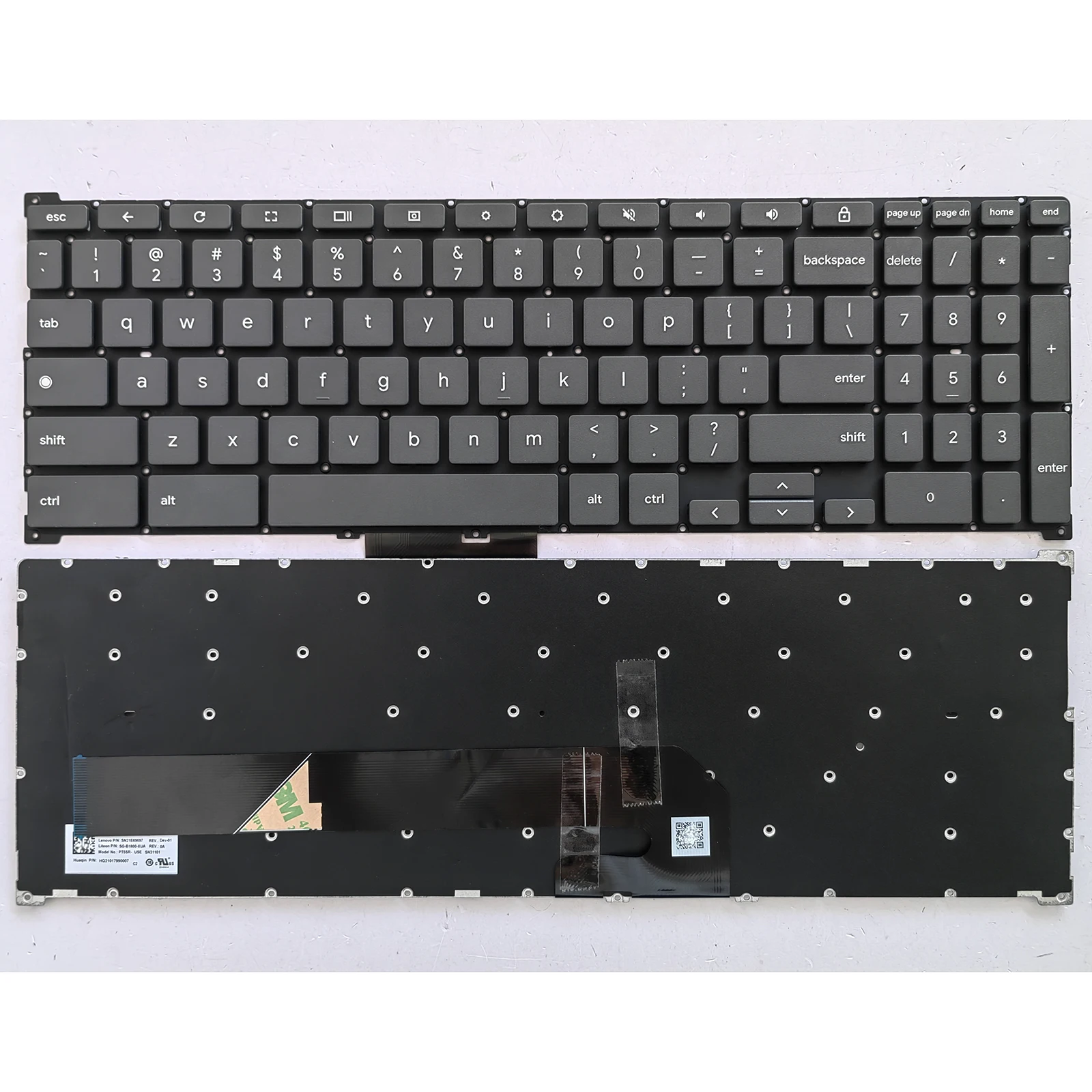 Laptop Keyboard for Lenovo Chrome 15IJL7 FLEX 3 Chrome 15ijl7 US No Backlit Gray