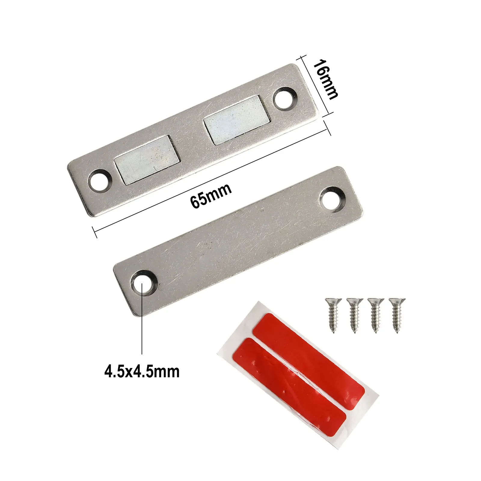 2Pcs For Cabinet Door Catch for Cupboard Wardrobe Closet Drawer with Dual Magnet System and Metal Construction for Long Term Use