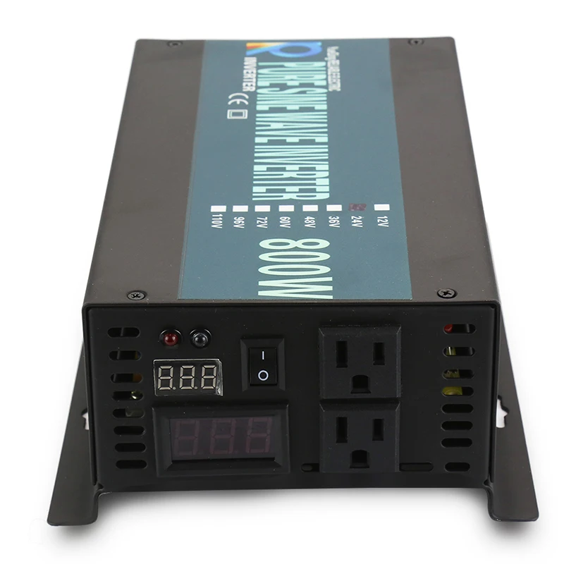 800W Pure Sine Wave Inverter Solar Panel Generator Power Supply 12V 24V 36V 48V DC to 110V 120V 220V 230V 240V AC RV Converter
