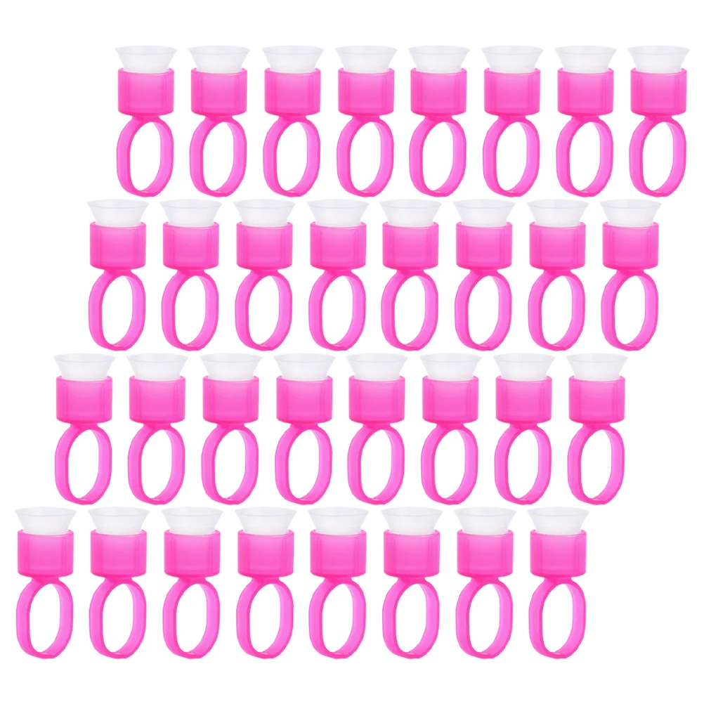 50 szt. Pierścieni na klej do rzęs, odporne plastikowe pojemniki na klej do rzęs, akcesoria do przedłużania rzęs, pierścienie na pigment do tatuażu.