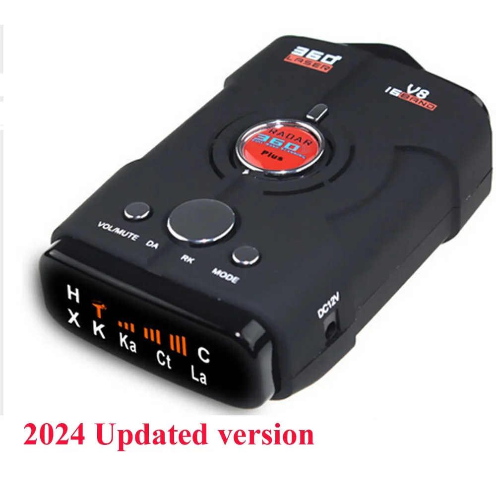 Best Car Recorder & Car Rad Detector V8-Plush 360 Degree Full Band X K Ka VGR Anti Laser Signature English Or Russian Language