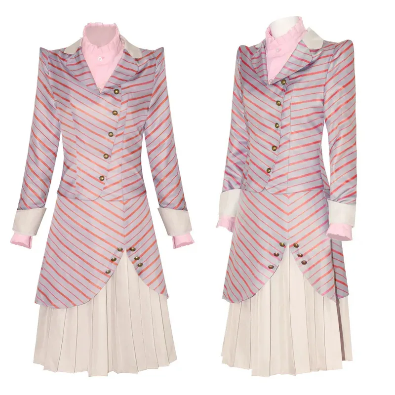 

Anime Glinda Elphaba Wicked Cosplay Witches Costumes Clothes Party Role-playing Suit Black Pink Dress Coat+shirt+skirt ir;l5