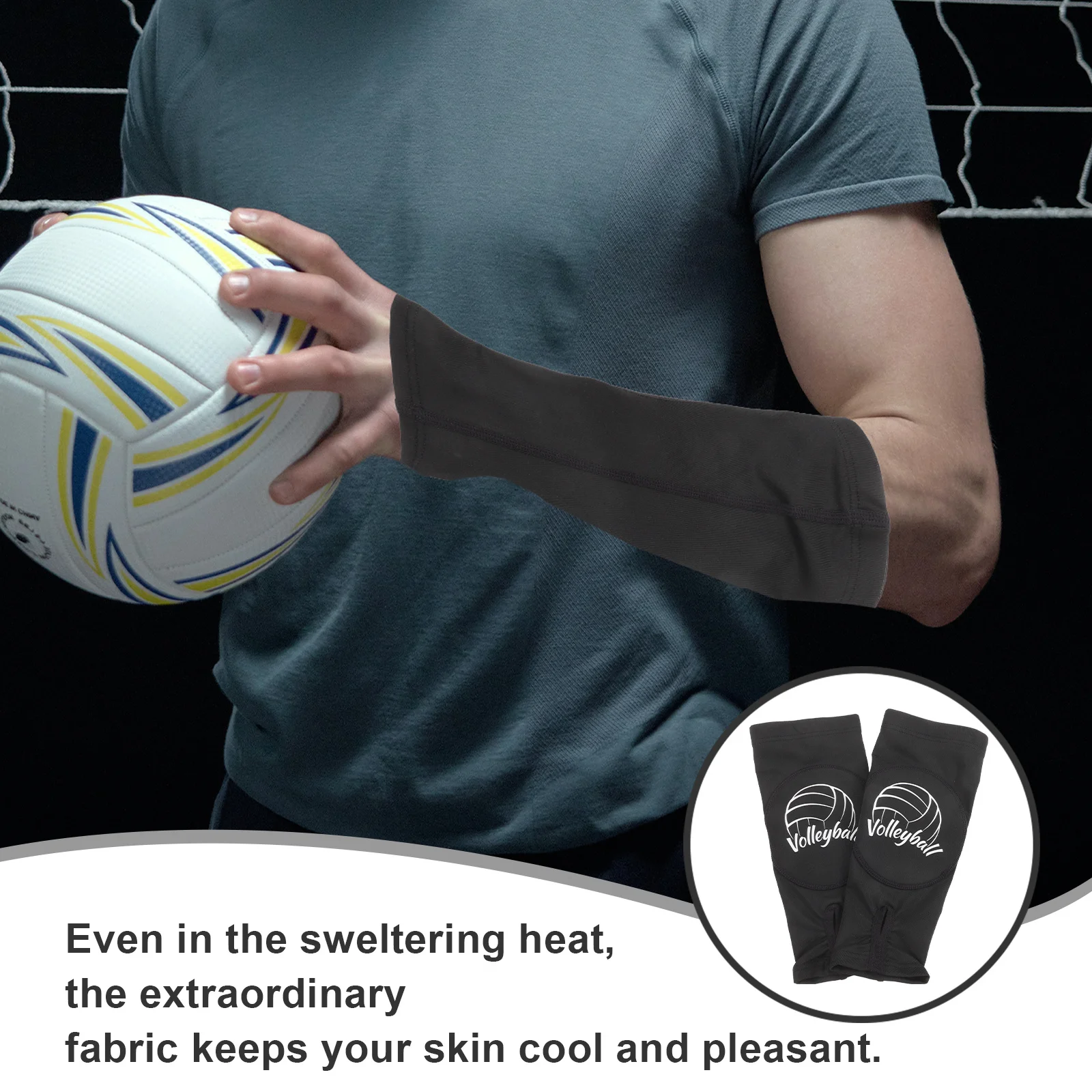 

1Pair Volleyball Arm Sleeves Soft Durable Wrist Protector Sports Wrist Support for Practice Training Volleyball Arm Sleeves