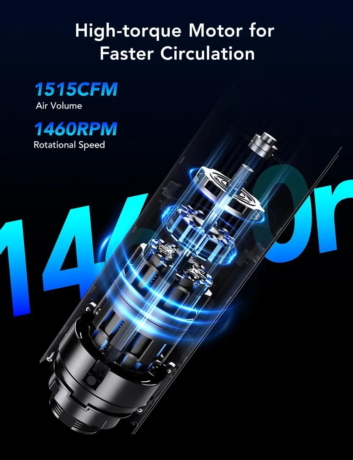 42-дюймовый башенный вентилятор для спальни, умные напольные вентиляторы с 150 °   Регулируемое осциллирование, приложение и голосовое управление, 5 режимов, 12 скоростей до 26