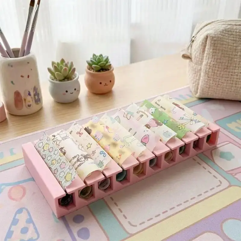 10 Grid Nail Transfer Paper 3D Printed Organizer Box Colorful Display Stand For Foil Sticker Storage Portable Nail Salon - view 4