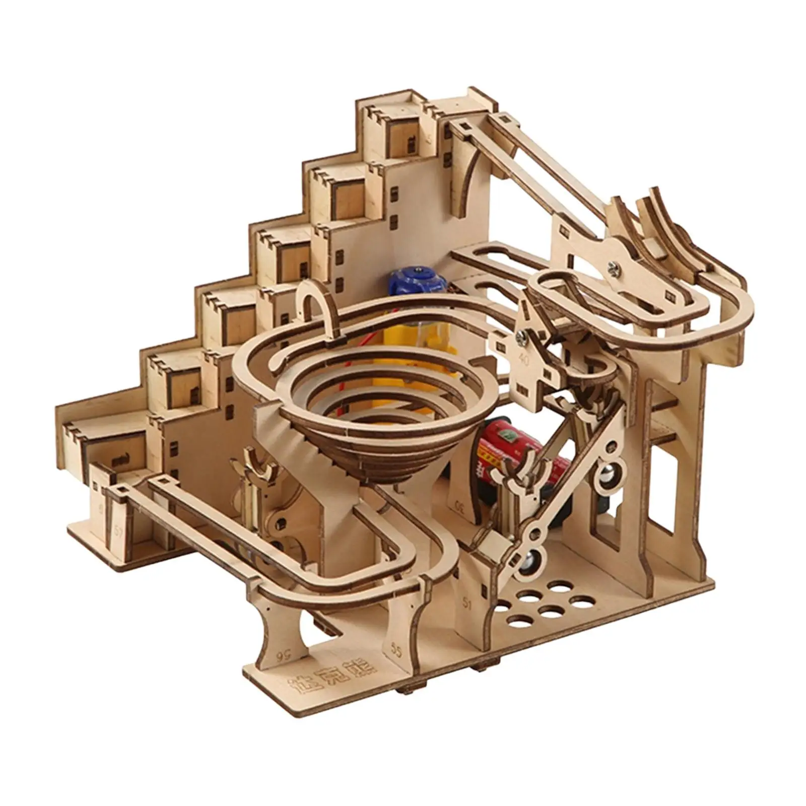 電気式3D木製パズル マーブルランモデル 趣味の部屋の装飾用オーナメント