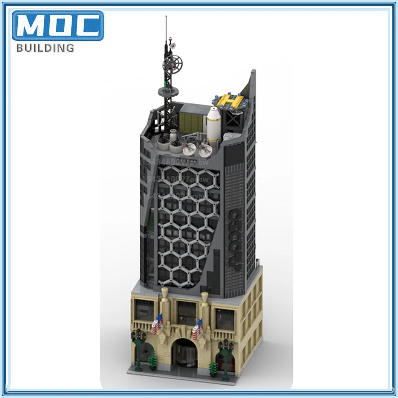 New Movie Creative MOC Amazing Spider Oscorped Tower Building Blocks Technology Model Bricks DIY Assembly Sets Toys Xmas Gift