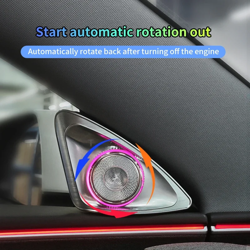

Hot Selling Model 3 4D Rotating Tweeter 64 Colors Ambient Light Front Door Tweeter Speaker For Tesla Model 3 2020-2024