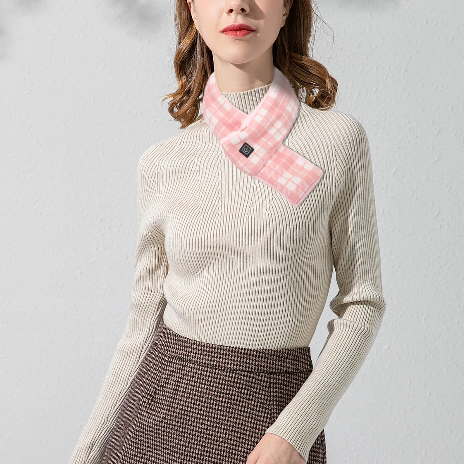 

Heated Scarf Electric Heating Women Warm Winter Scarves USB No Leakage Fits Power Supplies Adjustable Temperature