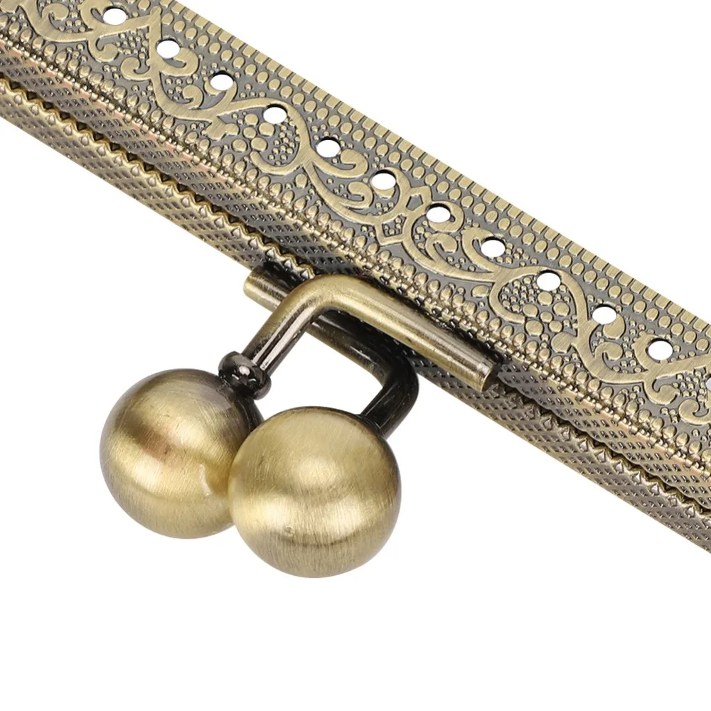 2pcs Bronze Tone Kiss Clasp Lock Embossed 20cm/7.87