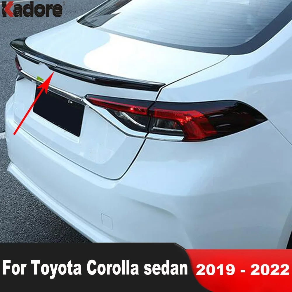 

Накладка на спойлер заднего багажника для Toyota Corolla седан 2019 2020 2021 2022, карбоновая накладка на крыло багажника автомобиля, аксессуары