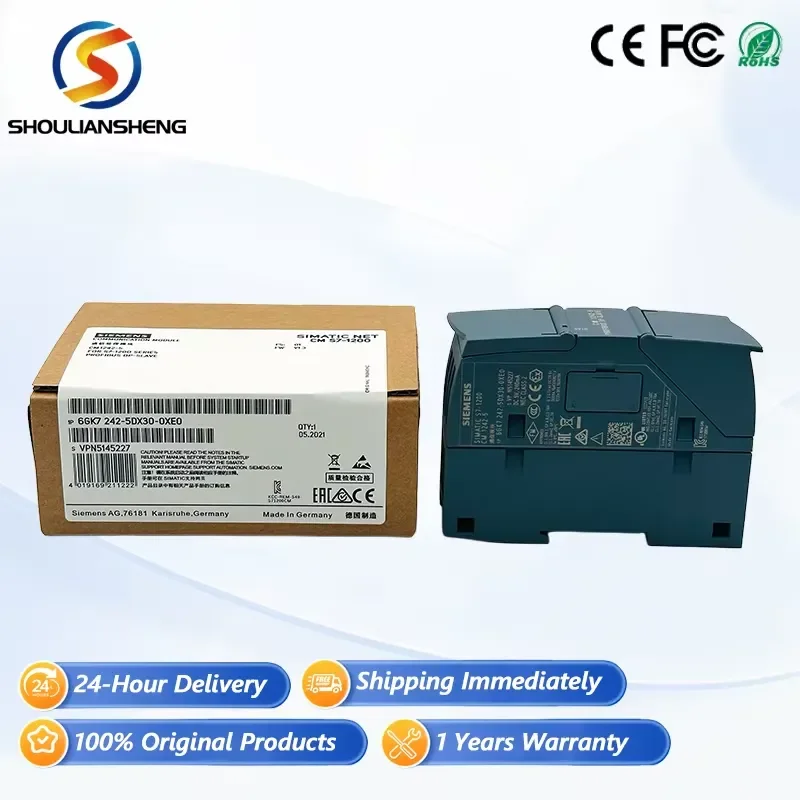 6GK7242-5DX30-0XE0 S7-1200 PLC Controller 8 I/O ROM Flash Memory Industrial Automation PLC Programming 1 Year