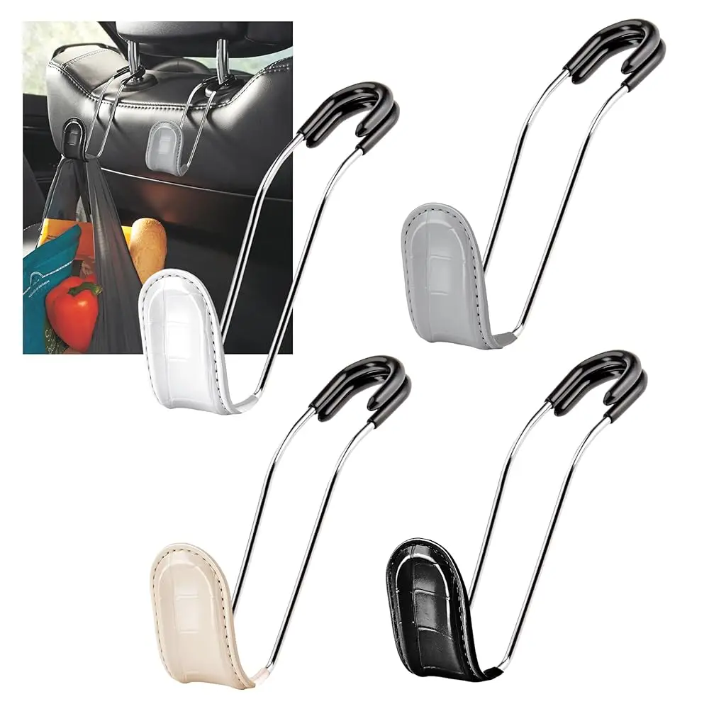 

Free Shipping Car Hooks for Purses and Bags with Faux Croc Leather - Unbreakable Car Seat Hooks for Large Purse Straps and Bags