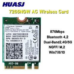 Tarjeta WiFi Bluetooth Intel 7260NGW – Adaptador inalámbrico AC doble banda