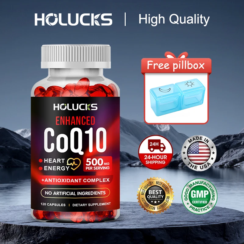 

Pure CoQ10 500mg Capsules, with Citrus Bergamot Extract, Support Brain & Muscle Function, Cardiovascular Health & Healthy Aging