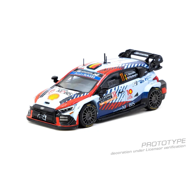 PreSale TW 1:64 I20 N Rally1 Hybrid Rally 2024 Diecast Car Model Collection Miniature Toy Tarmac Works