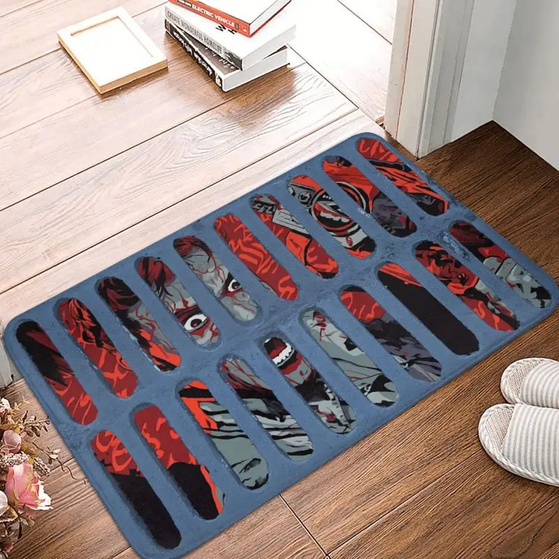 Halloween Evil Dead Floor Door Kitchen Bath Mat Anti-Slip Horror Movie Killer Trap Doormat Bedroom Balcony Entrance Carpet Rug