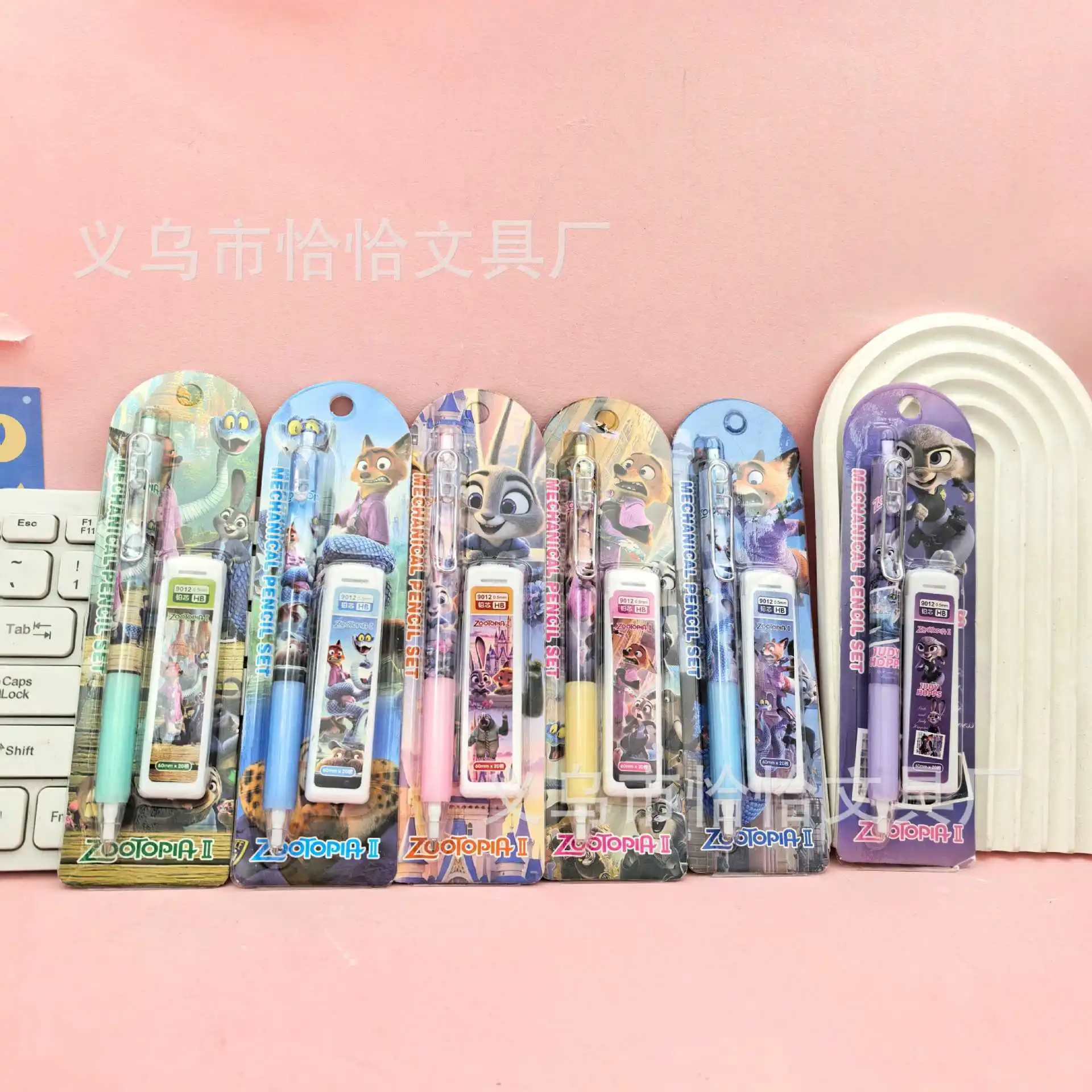 

6/24pcs Anime For Zootopia2 Mechanical Pencil Set Stationery Refill Not Easy To Break Lead Automatic Pencil Christmas Gifts