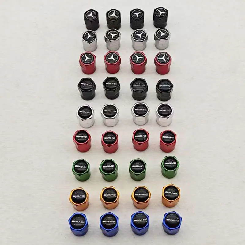 

3D металлические автомобильные колеса, клапаны для шин, воздушные колпачки для Mercedes Benz AMG W176 W204 W205 W210 W211 W212 CLA CLK CLS GLA GLC
