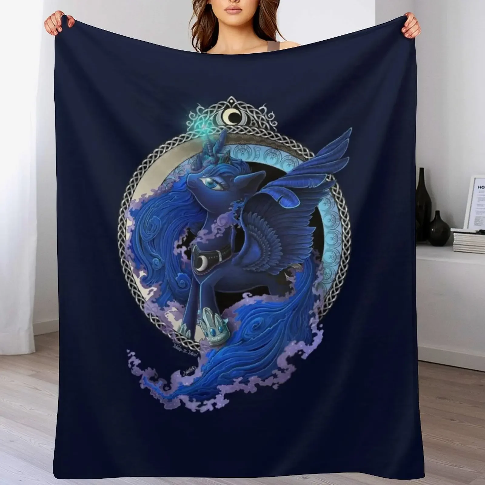 

Let The Moon Shine! Throw Blanket Thin Soft Blanket for Summer Night Sleeping