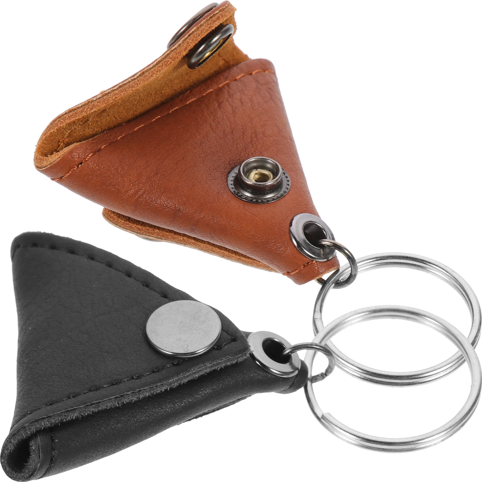 

2Pcs Guitar Pick Bag PU Durable Portable Keyring Design Storage Case for Guitar Plectrums Plectrum Case