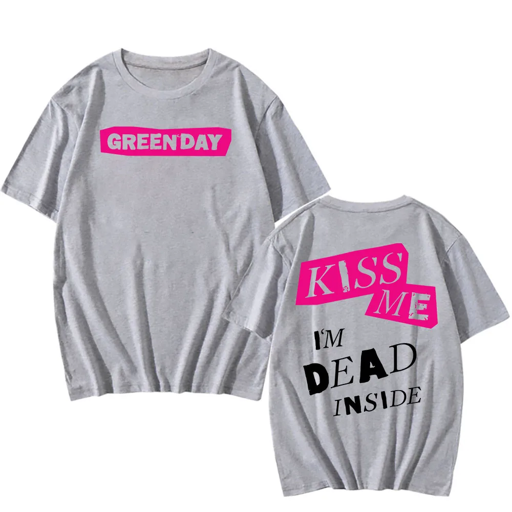 قبلني أنا ميت تي شيرت الأخضر يوم المنقذين ألبوم الجرافيك بلايز قصيرة الأكمام القطن للجنسين الشارع الشهير الهيب هوب الرجال تي شيرت طباعة #3