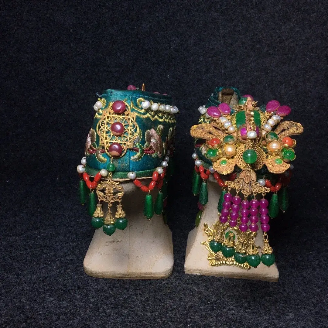 Old porcelain wood kiln vase Qing Dynasty porcelain court shoes, well preserved