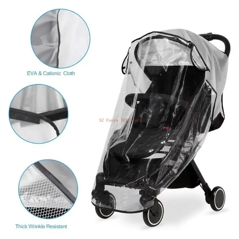 

96GC Water Proofing Shield Easy Open Strollers Cover for Pushchair Protect from Wind