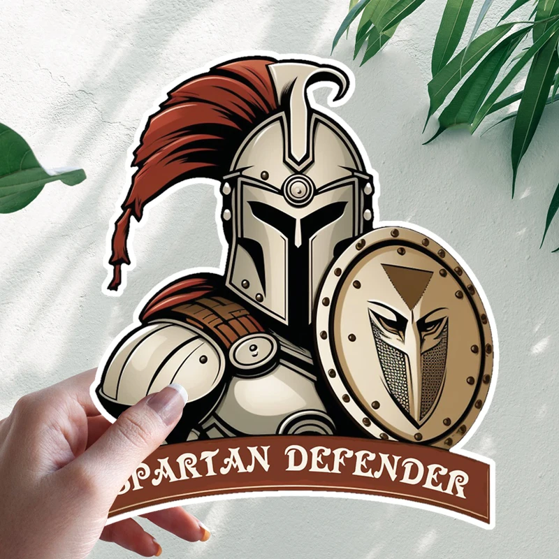 Cool Spartan Defender Warrior Car Stickers Motorcycle Vinyl Decal Waterproof Windshield Auto Accessories #S90305