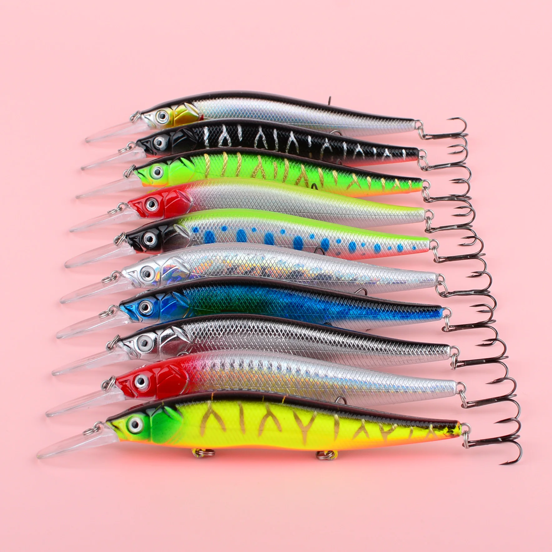 Jerkbait duro para lucio de arrastre – señuelo artificial firme - imagen 2