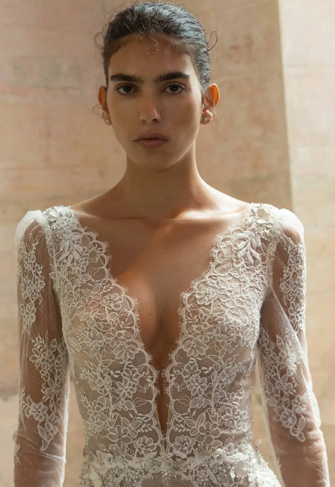 Suknia ślubna na plażę Boho Lace Vestido De Novia Manga Larga Noiva Minimalista Bespoke Vestidos boda Suknie Slubne Suknia dla panny młodej