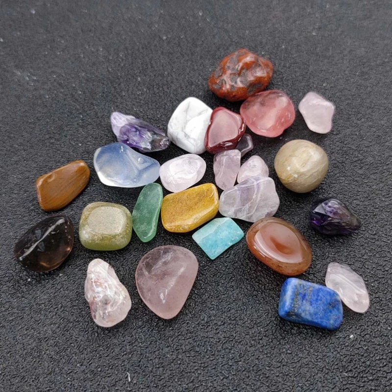 عينة أحجار كريستالية طبيعية جميلة بألوان متنوعة ناعمة للأطفال البالغين