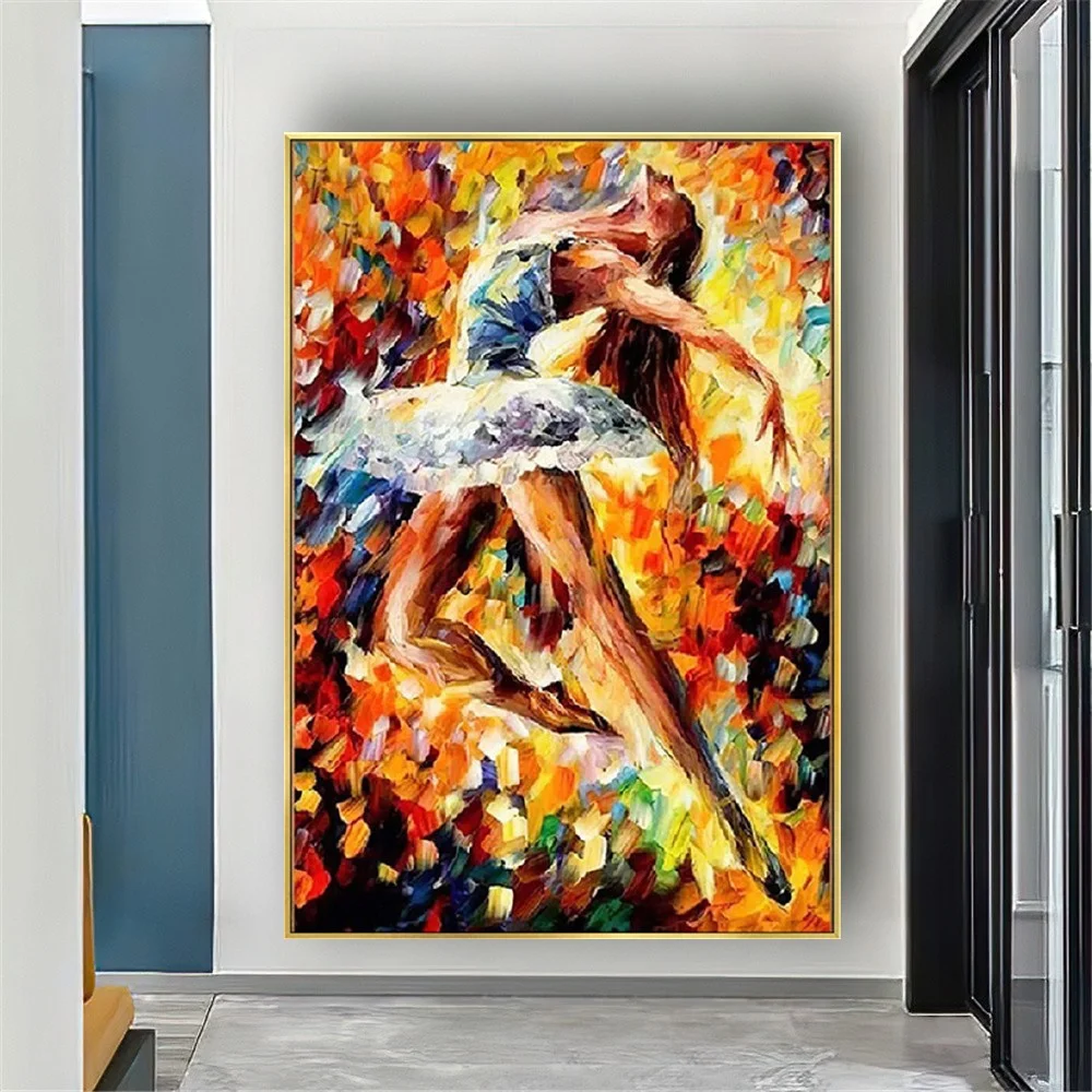 

Painting Decor Living Room modern Dancing Ballerina Canvas Oil Painting Abstract Ballet Girl Wall Paintings for Home Decor mural